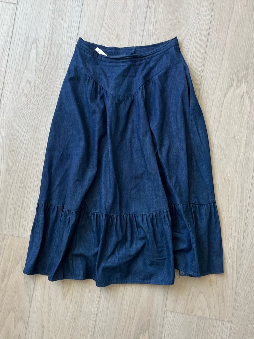 Dark Blue Maxi Denim Skirt - Gunne Sax